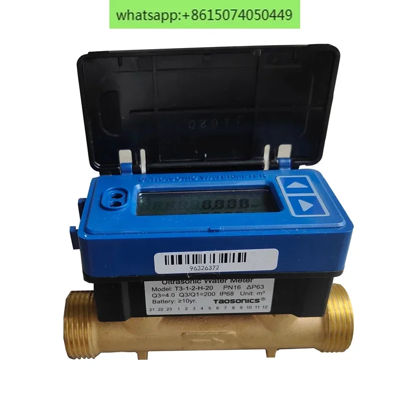 T3-1-2-H Ultrasonic Agricultural Irrigation Flow Water Meter Copper Pipe Thread-connection with RS485 & Mbus Output