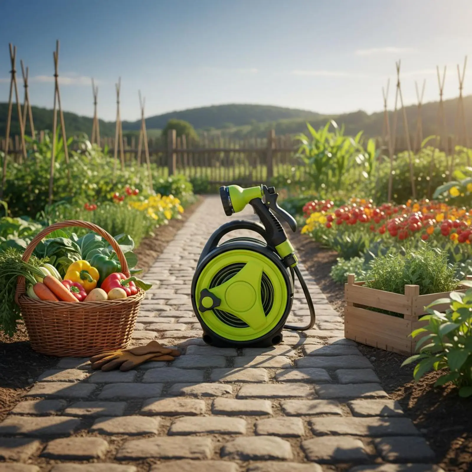 

Hose Reel Carrier Easy to Stow Garden Hose Carrier Space Saving Quick Rewind for Balcony