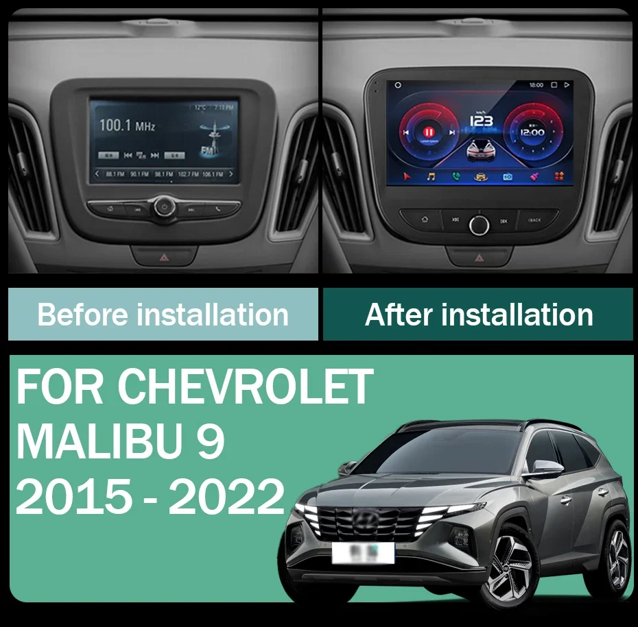 

For Chevrolet Malibu 9 2015 - 2022 Car Radio Carplay GPS Navigation Screen Android Auto 5G Wifi Stereo Unit No 2din DVD