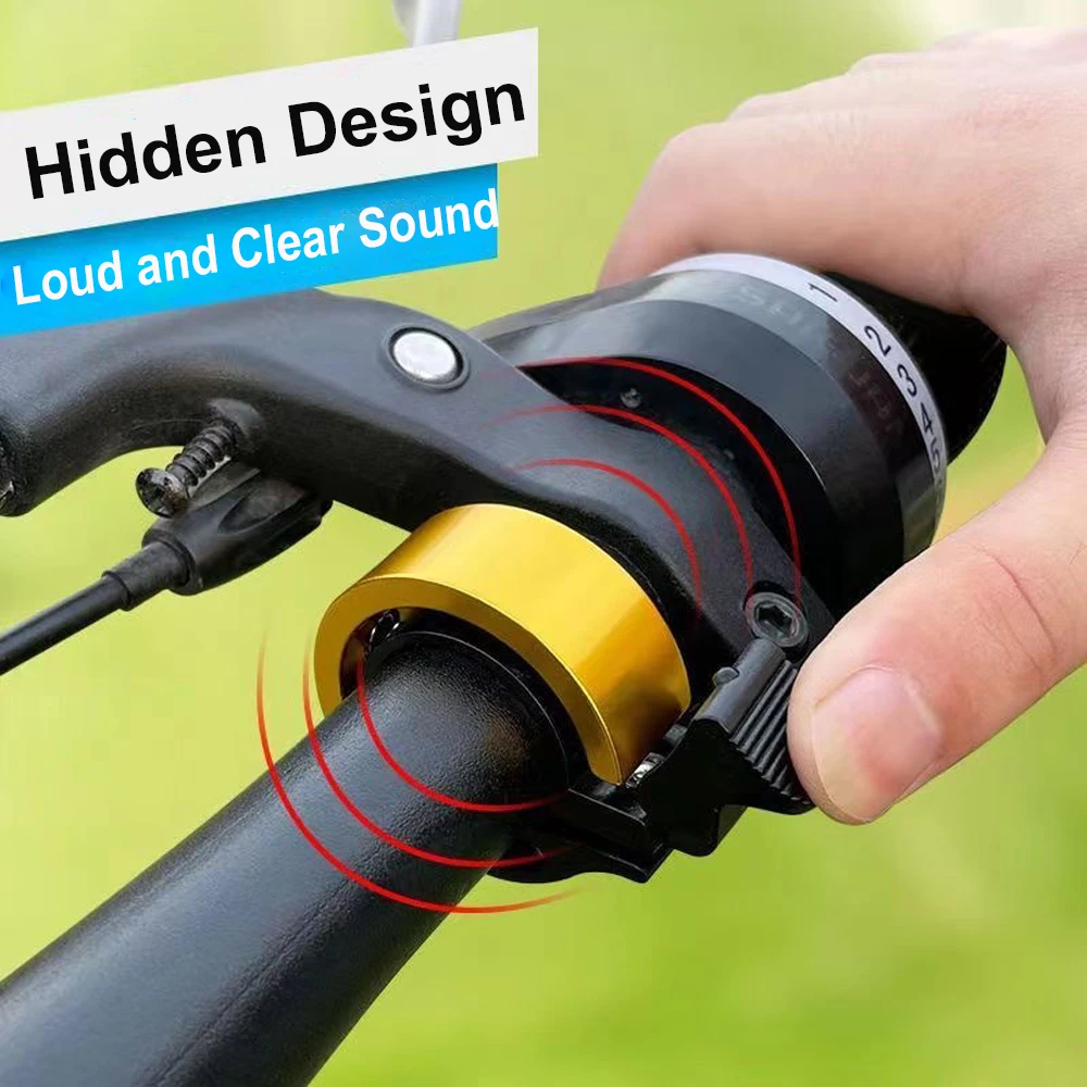 Bicycle Bell Super Loud Mountain Bike Universal Adult Bicycle Invisible Horn Riding Equipment Accessories Bicycle Bell Black