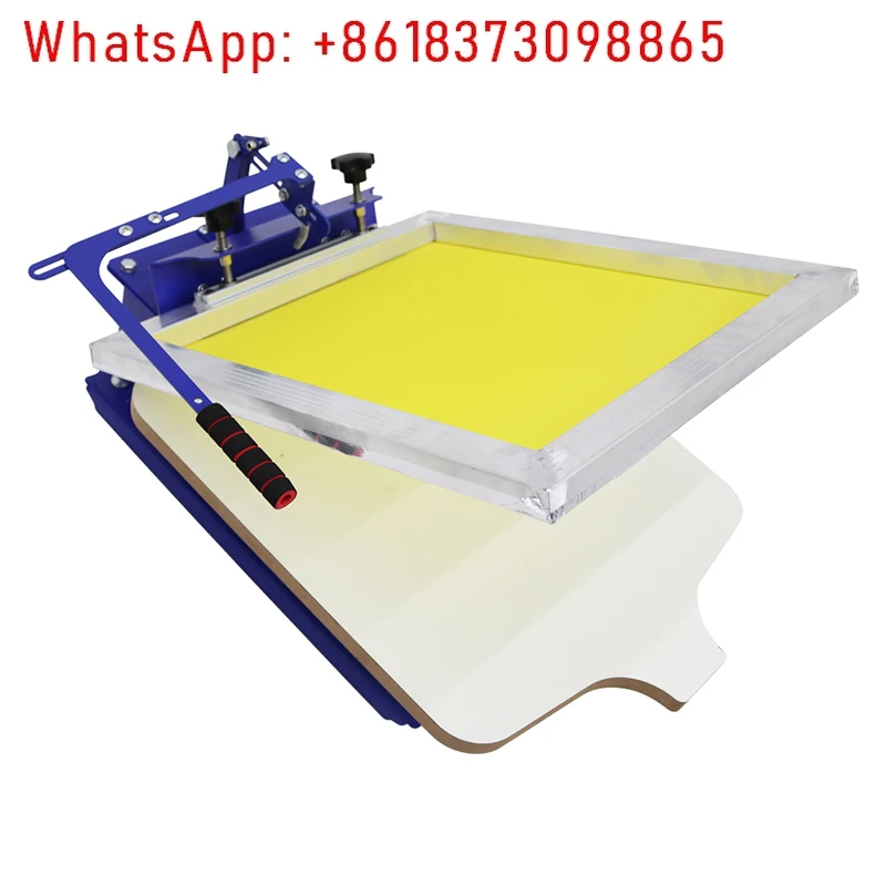 Screen Printing Machine 1 Color 1 Station Screen Printing Press 20x24Inches for T-Shirt DIY Printing Adjustable