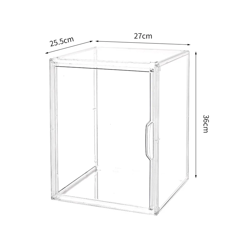 For Pop Mart Collect Storage Box Transparent With Magnetic Acrylic Doll Toy Display Box Desktop Rectangular Figure Box