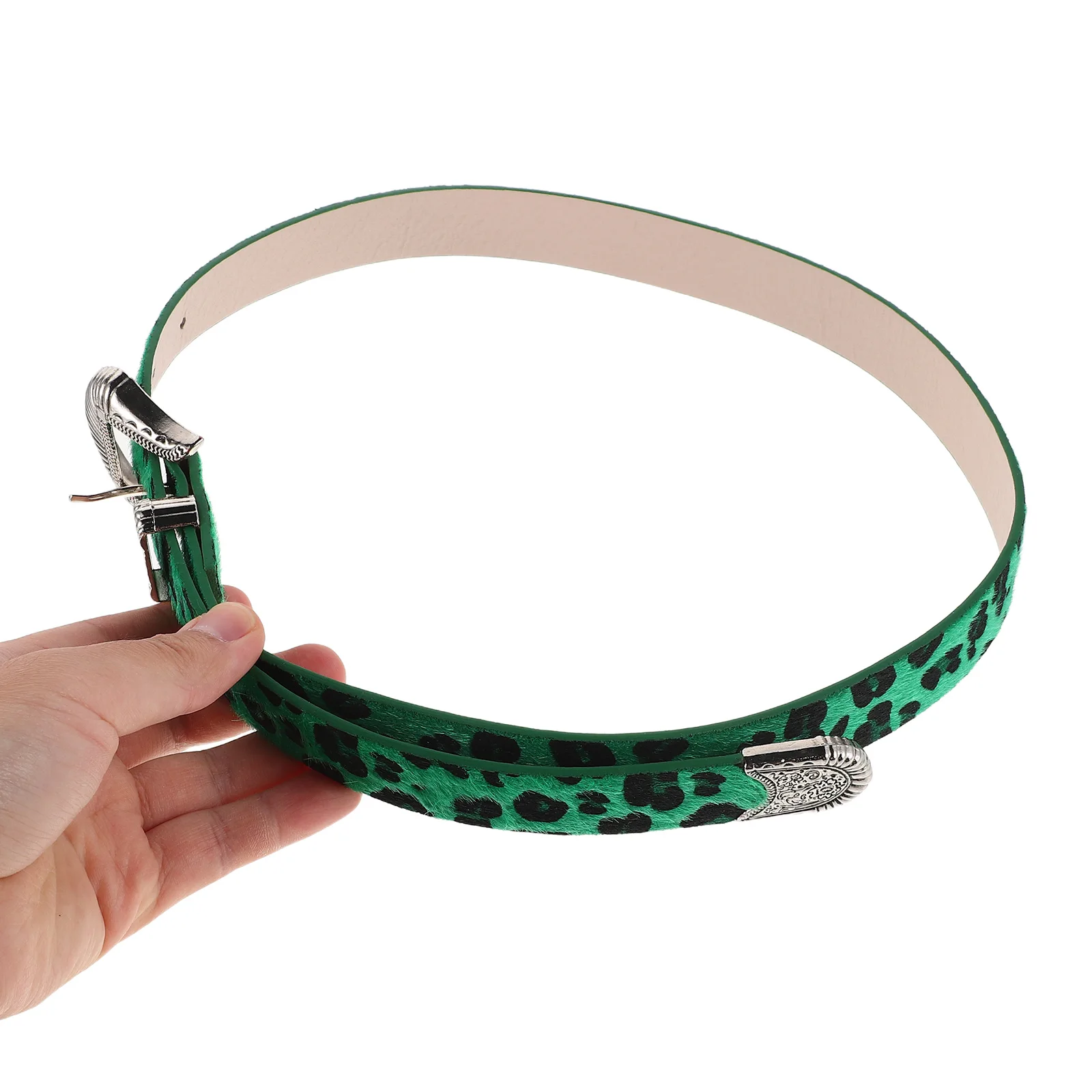 

Leopard Western Belt Buckle Wide for Pants Fashion Green Women Jeans Trendy Western Belts Buckle Belt Girls