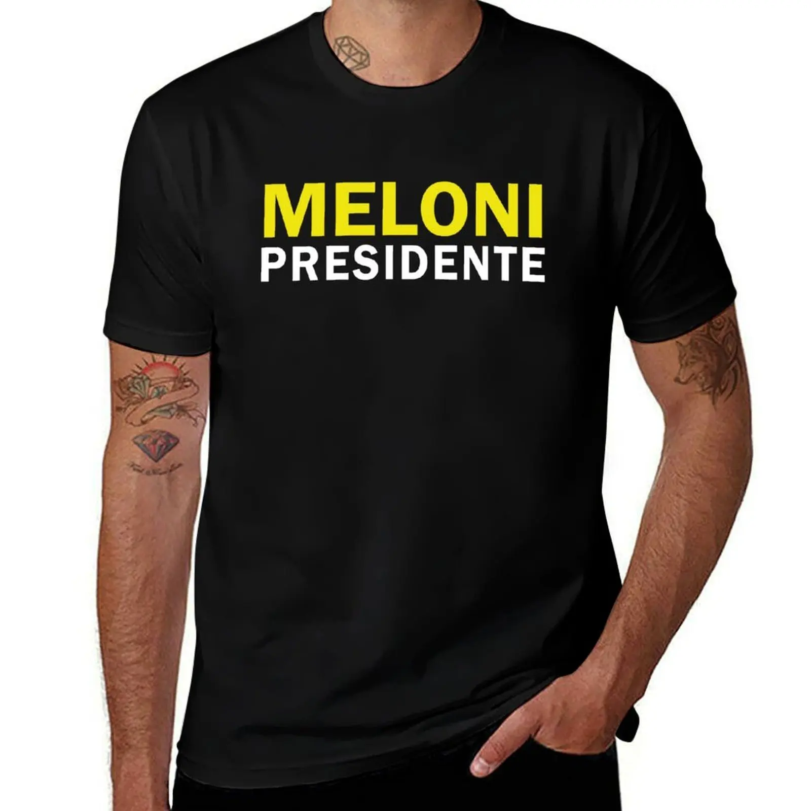 

Giorgia Meloni Presidente T-Shirt t shirts for man graphic funny man t shirts cotton T-Shirt