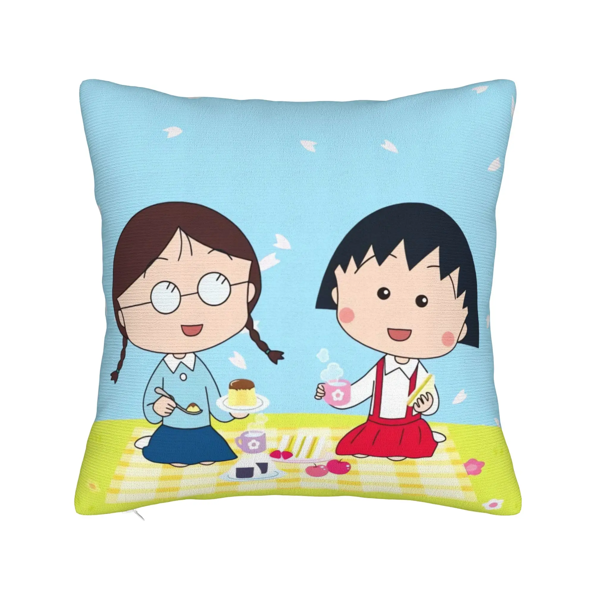 Chibi Maruko-chan Pillowcases  Cute Funny Pillow Case For Wedding Party Home Decor Graphic Pillow Cover