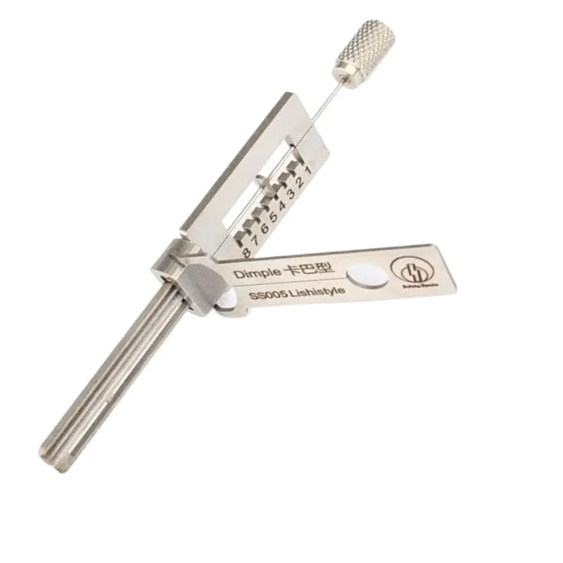 1PCS Lishi Style SS005 Dimple 2in1 Pick for D Locksmith Tools Decoder for Locksmither Beginner To Open Repair Dimple Locks
