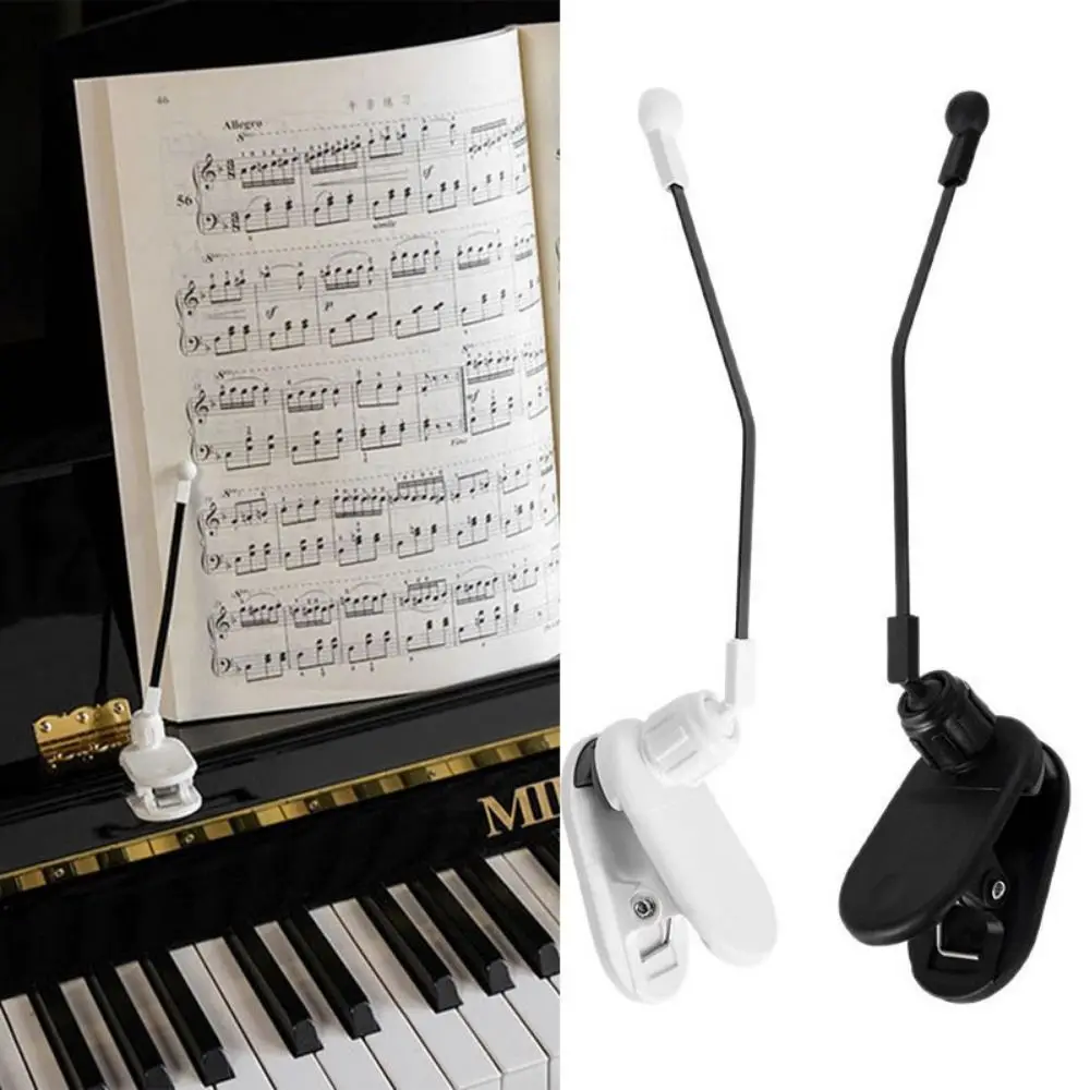1Pair Portable Piano Music Book Clip Clip on Adjustable Piano Score Holder Easy To Install Enlarged Clamp Head Piano Page Holder