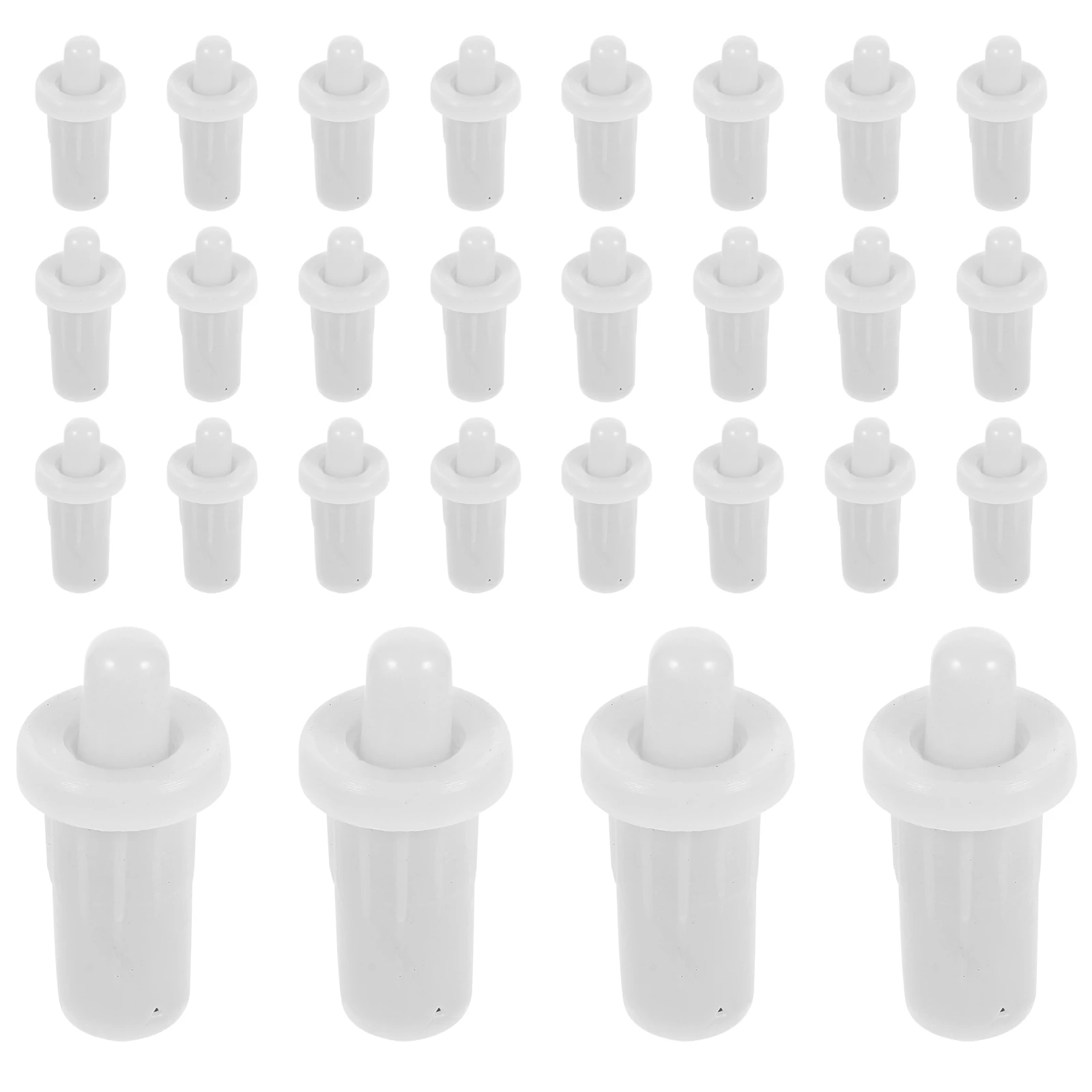 

28Pcs Cabinet Door Buffer Dampers Telescopic Spring Loaded Repair Pins White Furniture Shutter Louver Replacement Parts Slow