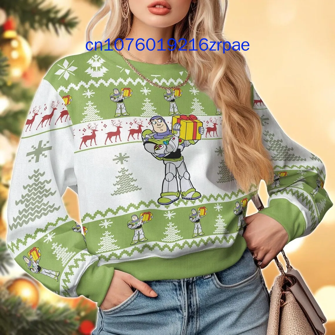 Toy Story Movie Christmas Sweater 3D Print Men and Women Casual Cartoon Sweatshirt Christmas Sweater