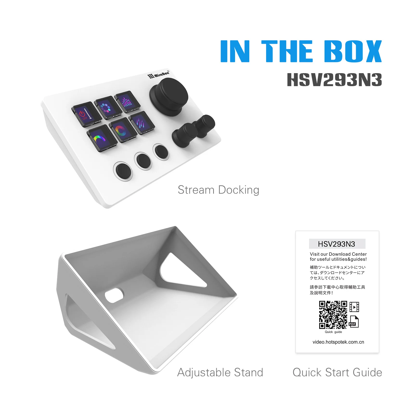 Mirabox N3 6-مفتاح مع مقبض دوار لوحة المفاتيح البصرية لوحة المفاتيح المخصصة وحدة تحكم سطح المكتب Streamdeck N3 لهدايا الكمبيوتر المكتبي #5