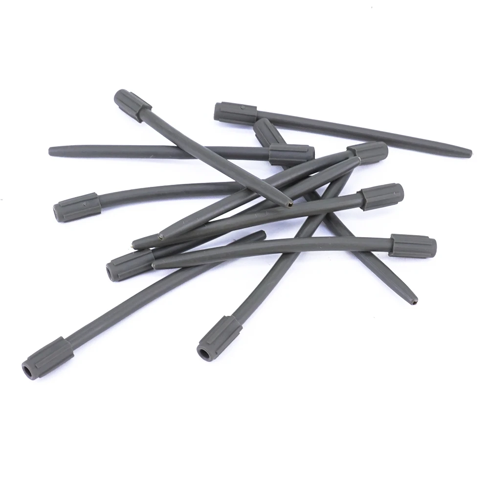 Hirisi AH013 10 قطعة 73 مللي متر لينة المطاط مكافحة تشابك الأكمام الكارب الصيد أنبوبة من الرصاص محطة معالجة لحفارات الكارب #4