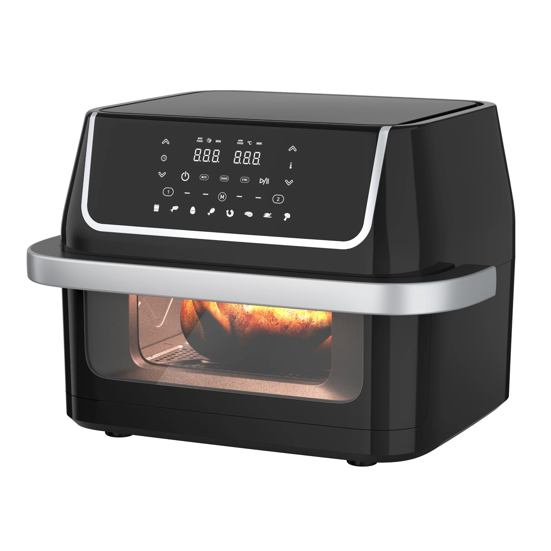 

2025 New Commercial Dual-Basket Air Fryer - 2 Independent Cooking Chambers with Large View Window, 8L Capacity, 1800W