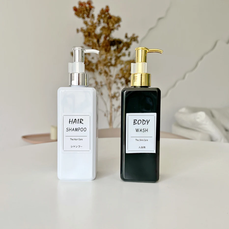 250ml Soap Dispenser Bottle Square Shampoo Conditioner Storage Bottle Travel Storage Refillable Bottle Bathroom Accessories