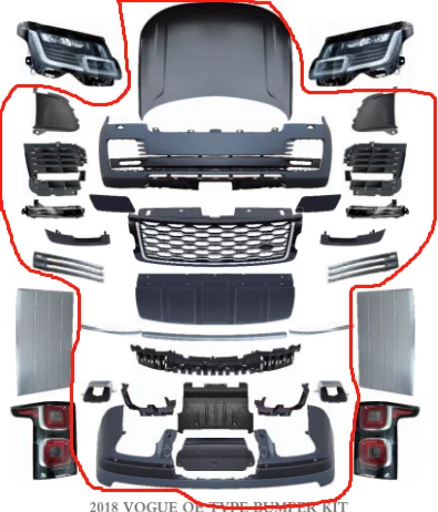 

Высокое качество 2018 2019 2020 2021 для Range a Rover Vogue, обновление Bodykit, подтяжка лица для L405