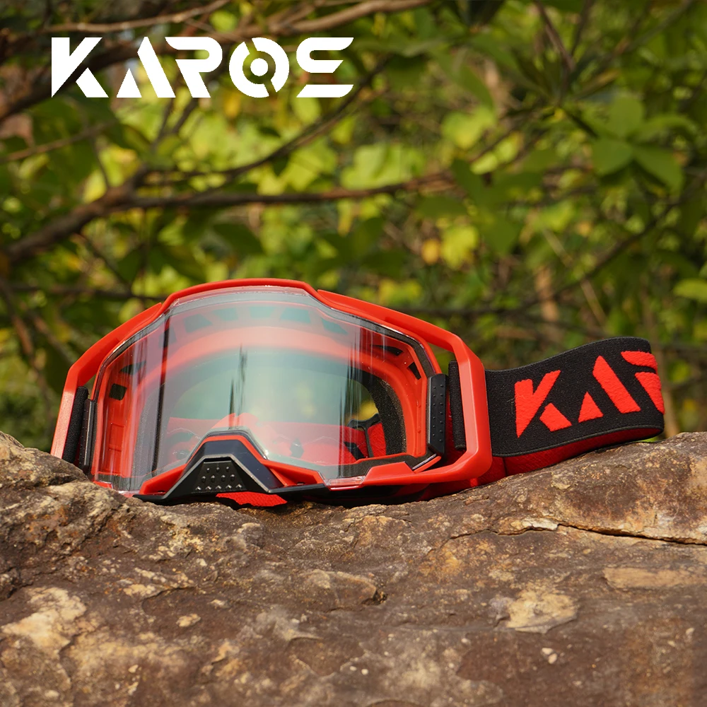 Karos Off-Road Cycling Goggles MTB ATV MX Motorcycle Racing Helmet Glasses UV400 Windproof Motocross Riding Sunglasses Gift K380