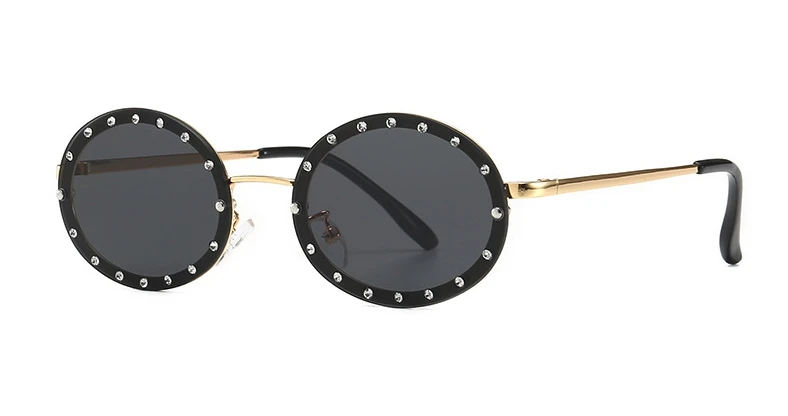 46127 Luxus-Sonnenbrille mit Diamantrahmen, Damenmode, kleine Größe, ovaler Sonnenschutz, Vintage-Schutz, UV400 – Detail 12