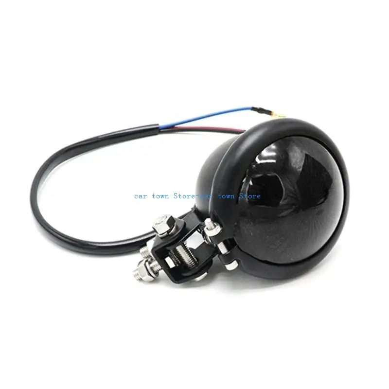 

RXJE Motorcycle Rear Stop Lamp Motorbike Modified Parts LED Brake Tail Light for GN125 CG125 12V Vintage Round Light