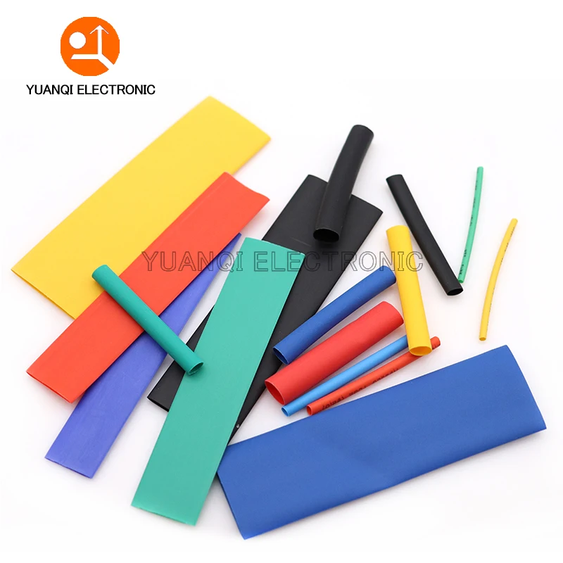 Assorted Heat Shrink Tube Kit, Shrinking Wrap, Tubulação, Proteção de Arame, Impermeável, Encolhível, Isolamento, Sleeving, 2: 1,164 Pcs