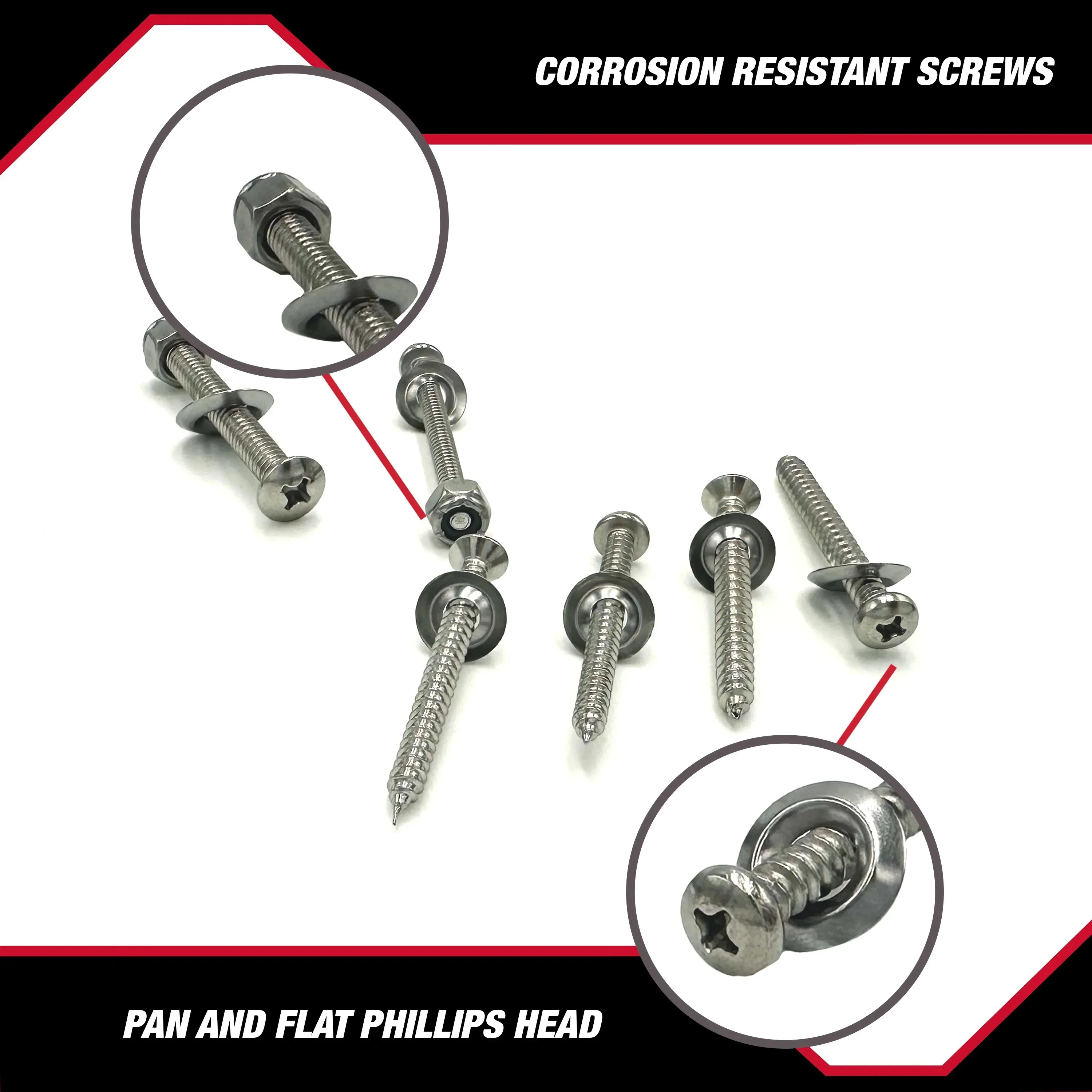 Hyper Tough 72-Piece Stainless Steel Screw and Nut Assortment with Clear Storage Case, 5502