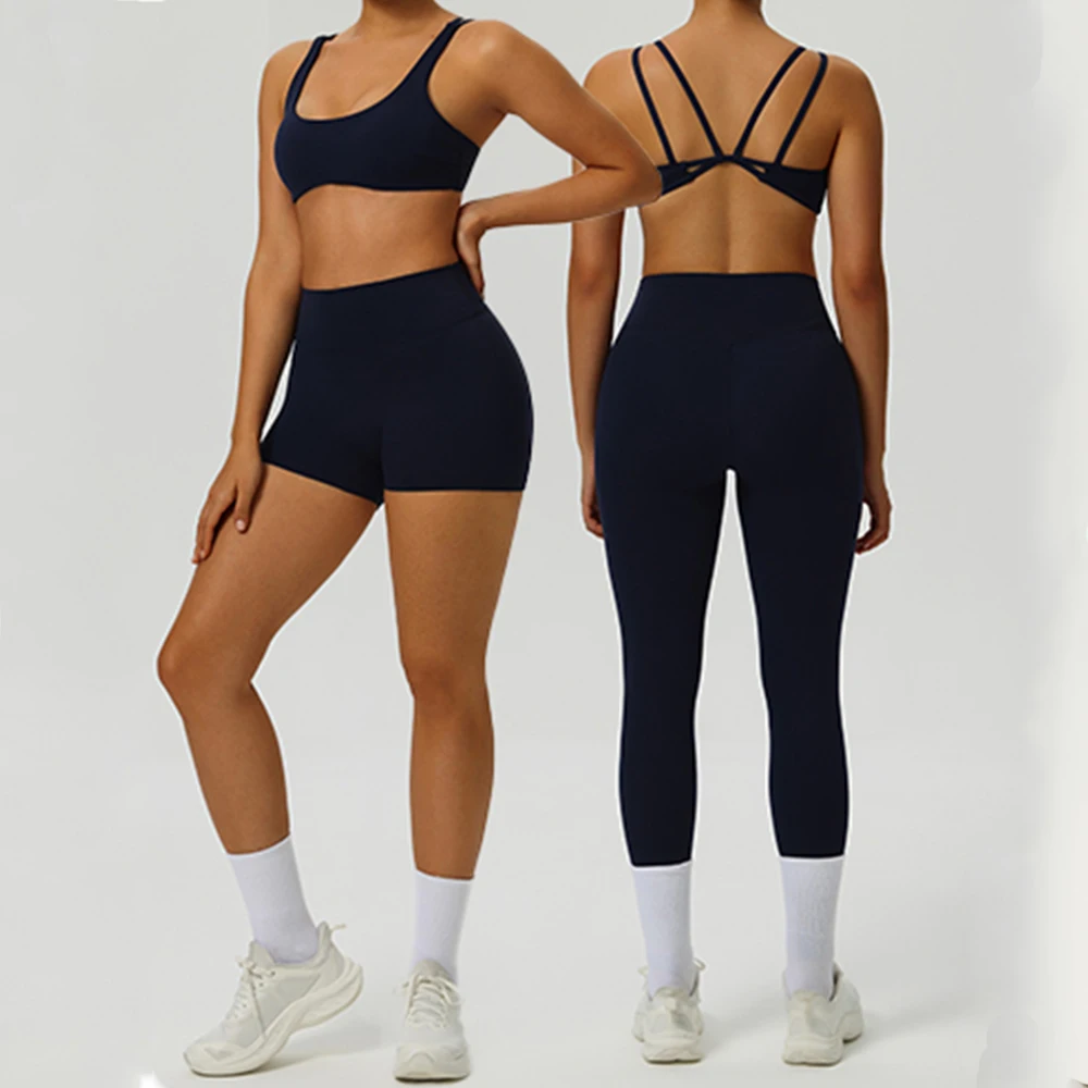 

Спортивный женский спортивный костюм для фитнеса, бесшовный комплект для фитнеса с подъемом бедер, женские леггинсы, комплект для йоги, однотонные узкие брюки, женский спортивный комплект