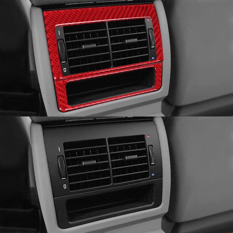 For BMW 98-03 5 Series E39 carbon fiber interior modified rear air vent frame decorative sticker car stickers