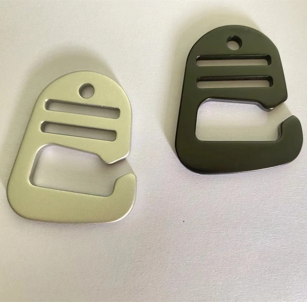 Aluminum Alloy Metal Release G Hook Buckles, Belt Side Strap Adjusters, Backpack Webbing, Pet Bag Webbing, Inner Diameter 20mm