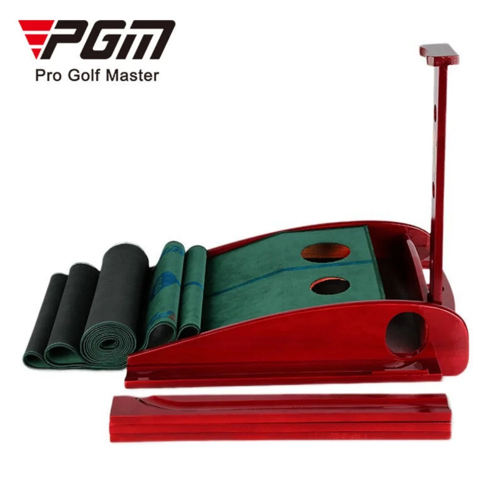 3M PGM Indoor Solid Wood Golf Putter Trainer Putting Velvet Practice Mat Ball Return Trajectory Training Auxiliary Equipment