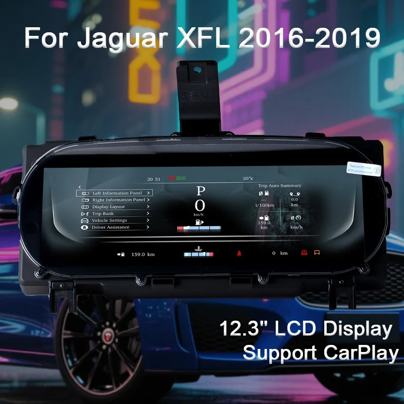 

Digital Instrument Cluster For Jaguar XFL 2016-2019 Speedometer,Dashboard,12.3 Inch Full LCD CarPlay