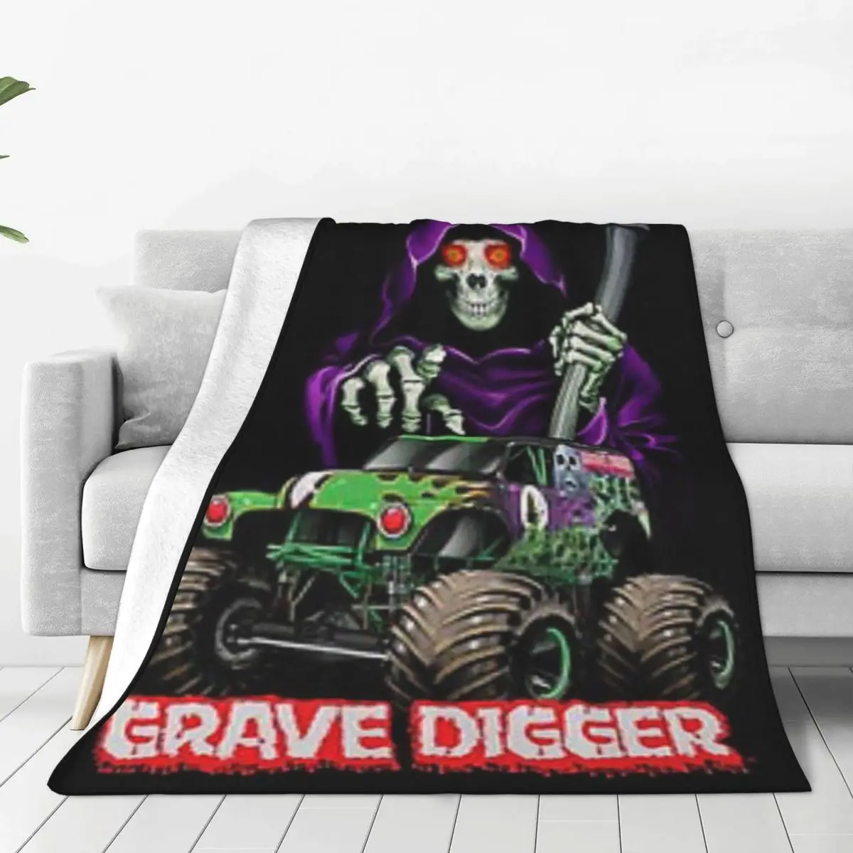 

Классические одеяла с узором Monster Jam, фланелевые портативные одеяла для дивана, для дома, спальни, дорожные пледы, покрывало, одеяло