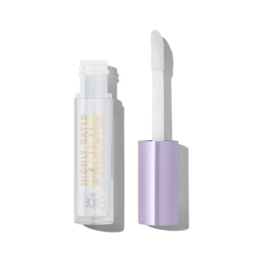 Блеск для губ с высоким рейтингом — 0,07 жидких унций — Кристально чистый блеск для губ с блеском в виде бриллиантов