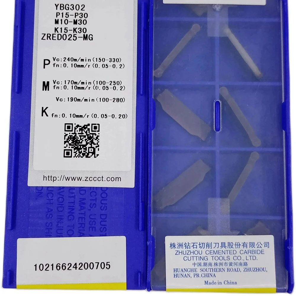 

ZCC ZRED025-MG YBG302 YBG202 Turning tools insert for processing steel，stainless steel and cast iron 10pcs/box ZRED