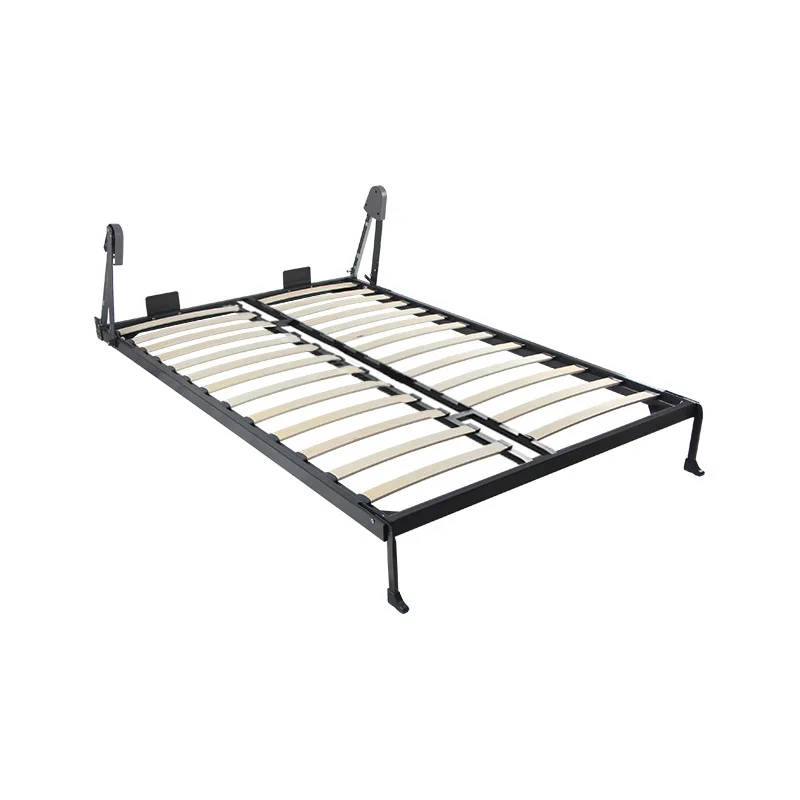 Automatic foot invisible front side flip hidden bed integrated bottom flip wall bed wardrobe hidden wall hardware accessories