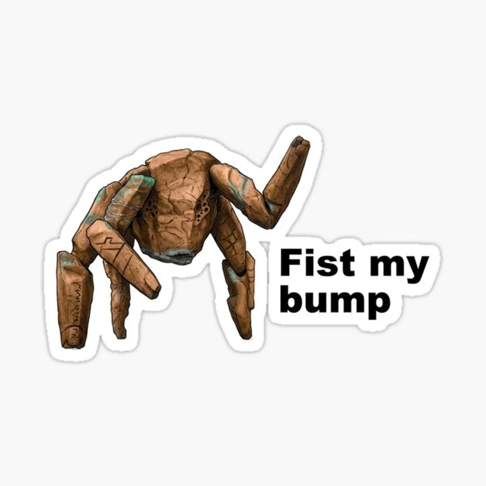 Project Hail Mary - Rocky - Fist My Bump |  Sticker for Laptop Decor Bedroom Car Cute Cartoon Art Fashionable Public Suitcase