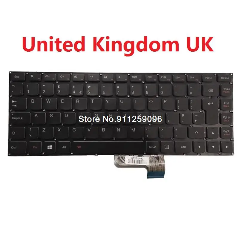 US UK FR GR SP Keyboard For Lenovo Yoga 2 13 3 14 U31-70 500S-13ISK English France Slovenian German Spain HB AR TR Backlit