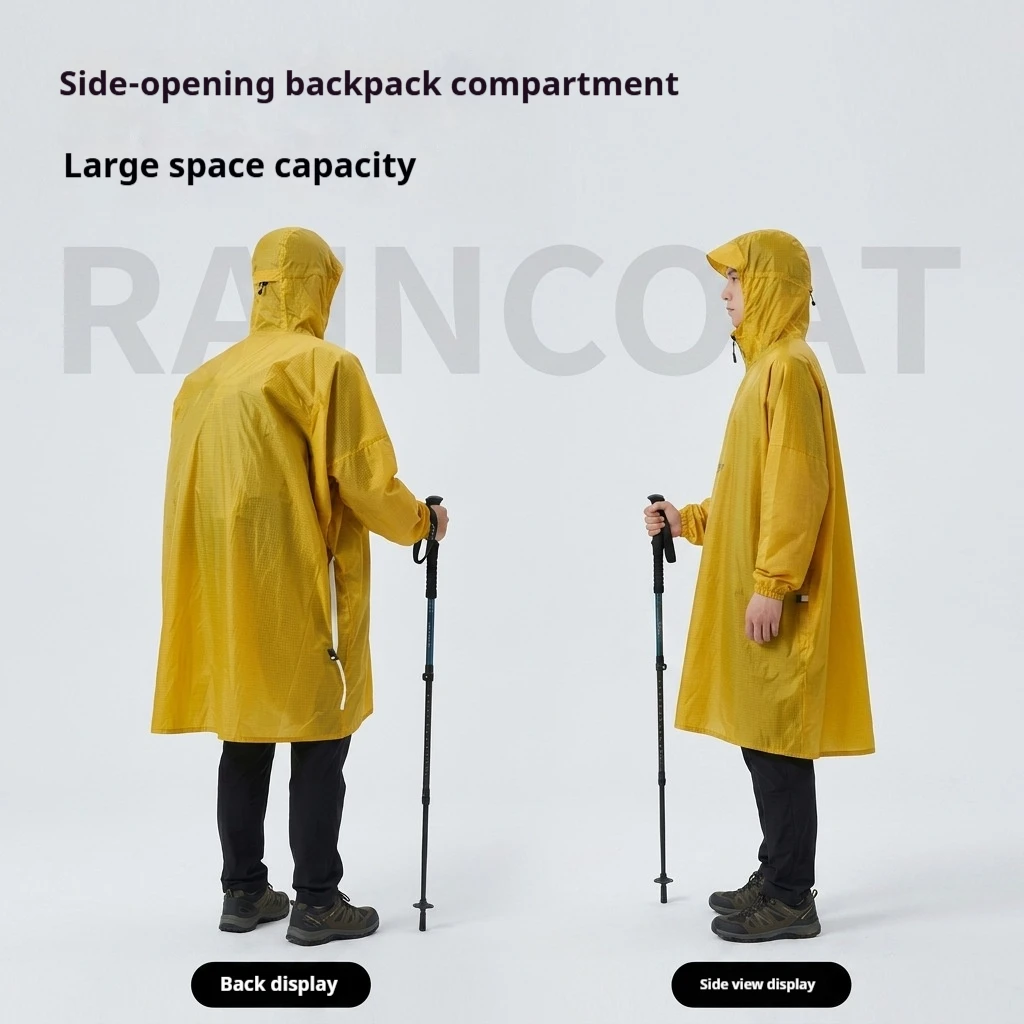 Waterproof Outdoor Mountaineering Poncho Unisex Rainproof Hiking Mountain Climbing Fishing All-in-One Poncho for Men And Women