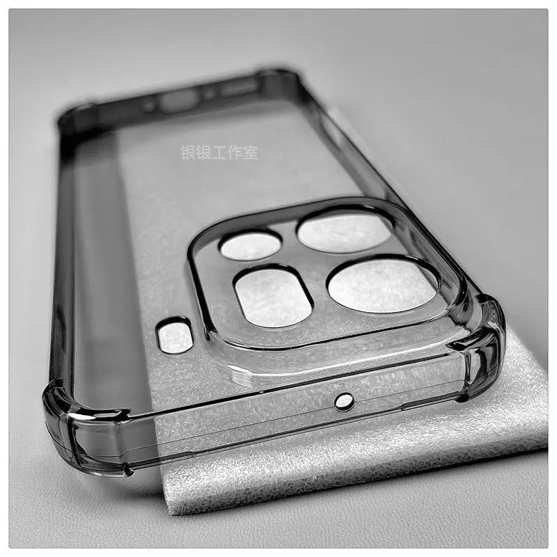 For OPPO Find X9 Pro Case Soft Silicone TPU Transparent Camera Four corners Anti fall Protect Cover For OPPO Find X9Pro 5G Shell