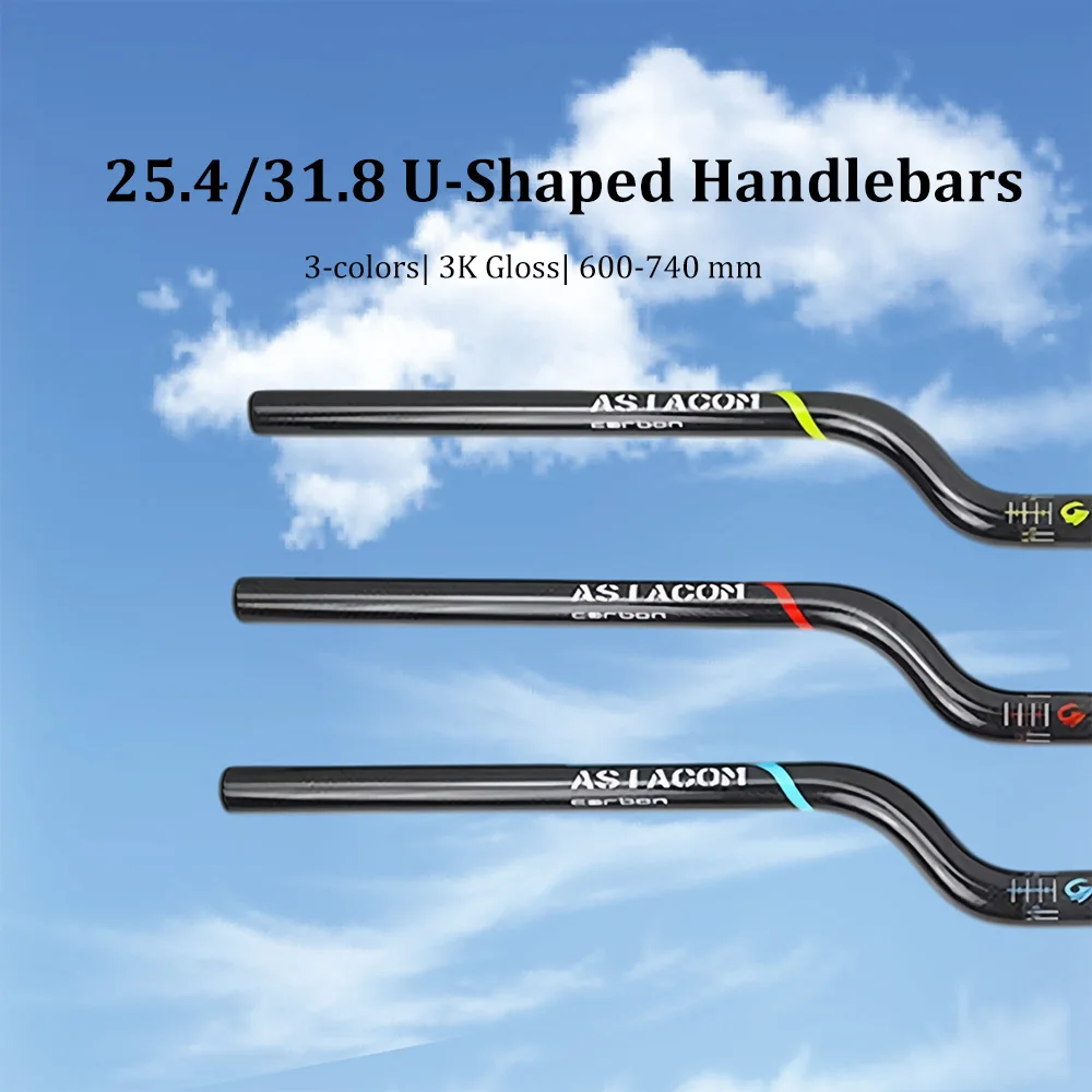 Aluminum Alloy U‑Shaped Adjustable Riser Handlebar, 25.4mm / 31.8mm Diameter, Replacement Parts for Folding & MTB Mountain Bike
