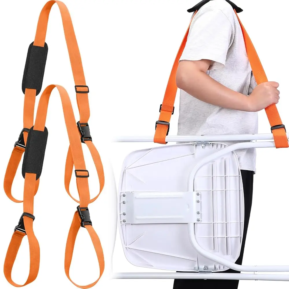 

2 шт. регулируемых ремней для переноски пляжных и кемпинговых стульев, для ношения на плече, для складных стульев, рюкзаков, велосипедов