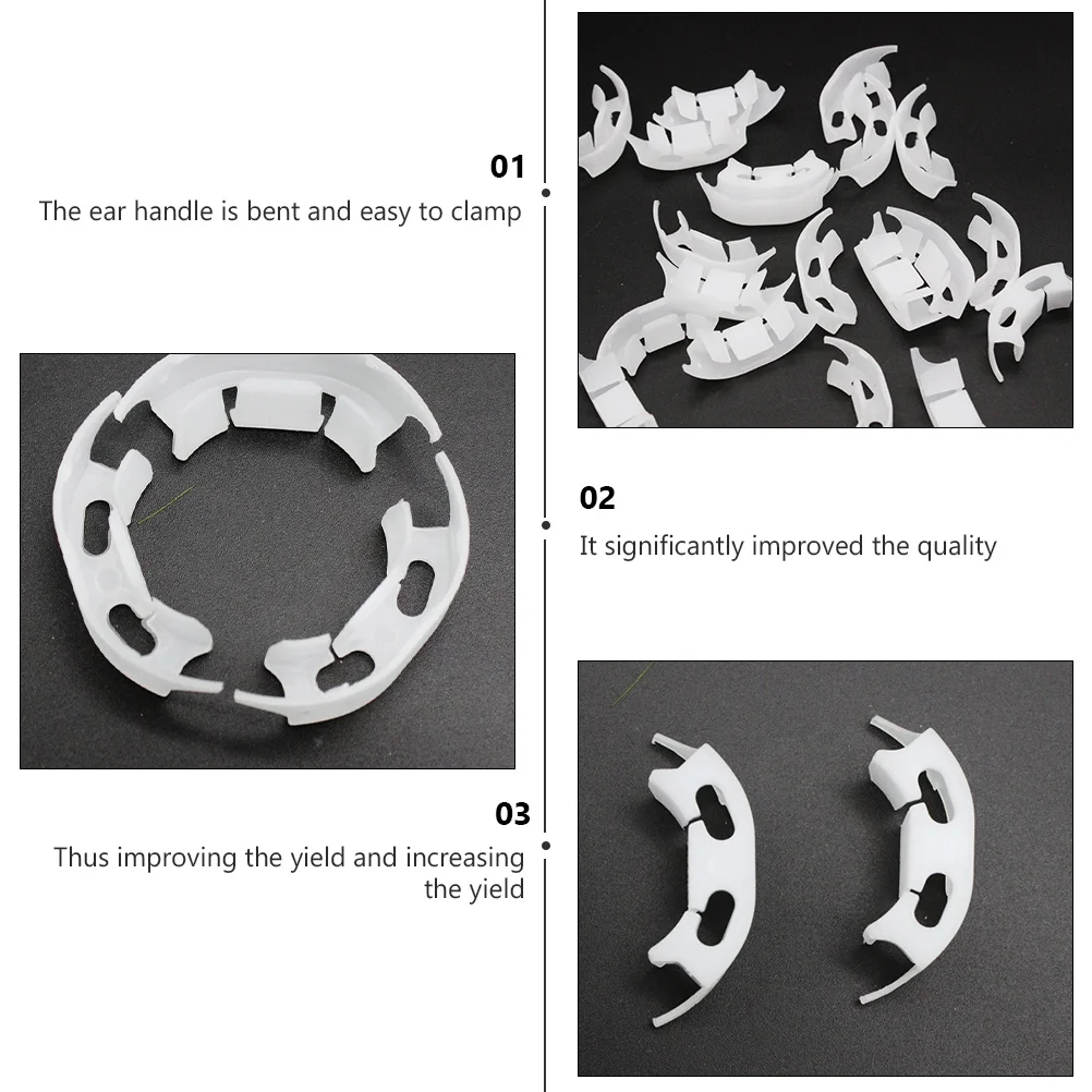 

100Pcs Tomato Clamp Plant Support Clips Bent Ear Handle Easy Fasten Vine Vegetables Gardening Clips for Cucumbers Eggplants