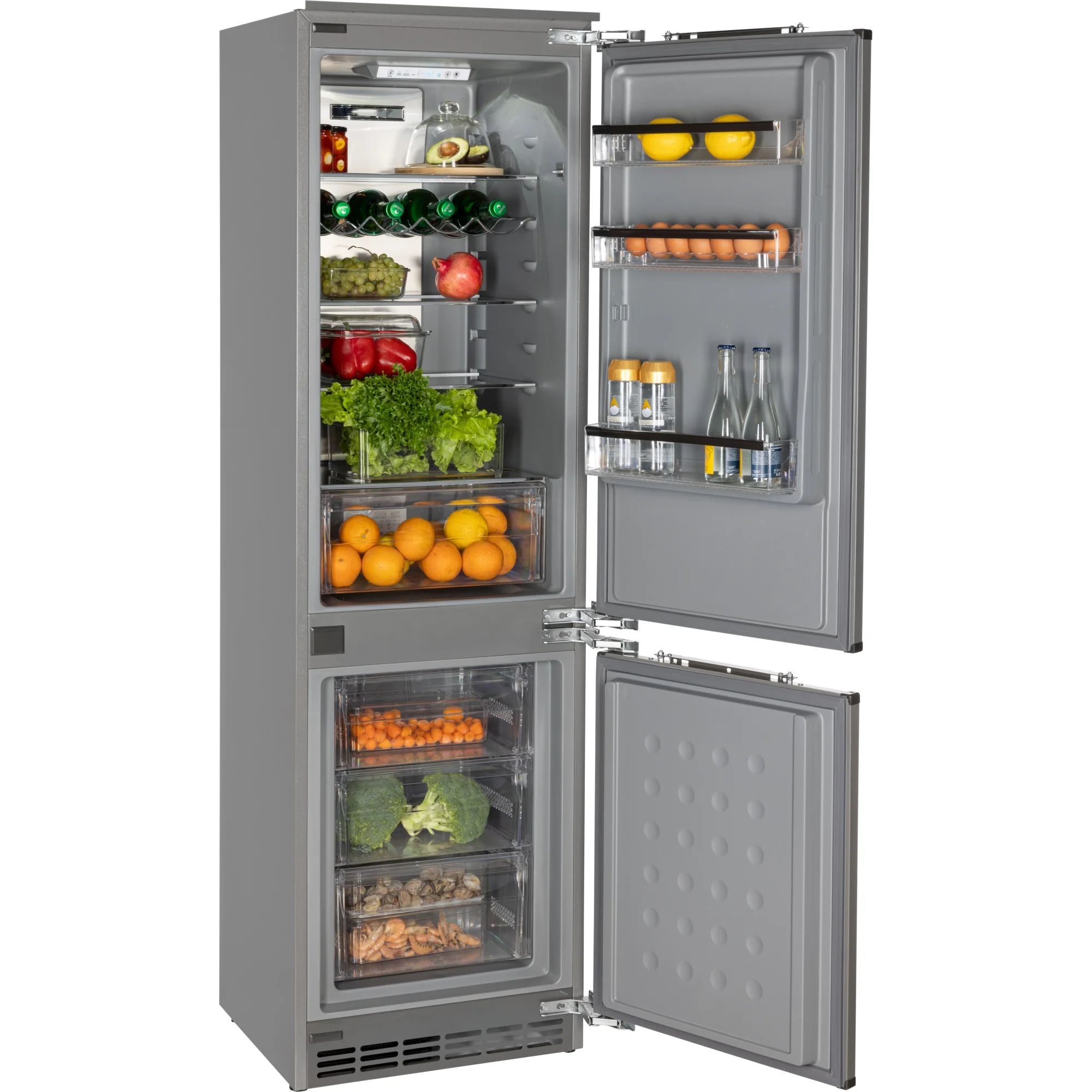 

Large Capacity Refrigerator Double Door Domestic Refrigerator Integrated Fridge Freezer Double Door Built-in Refrigerator