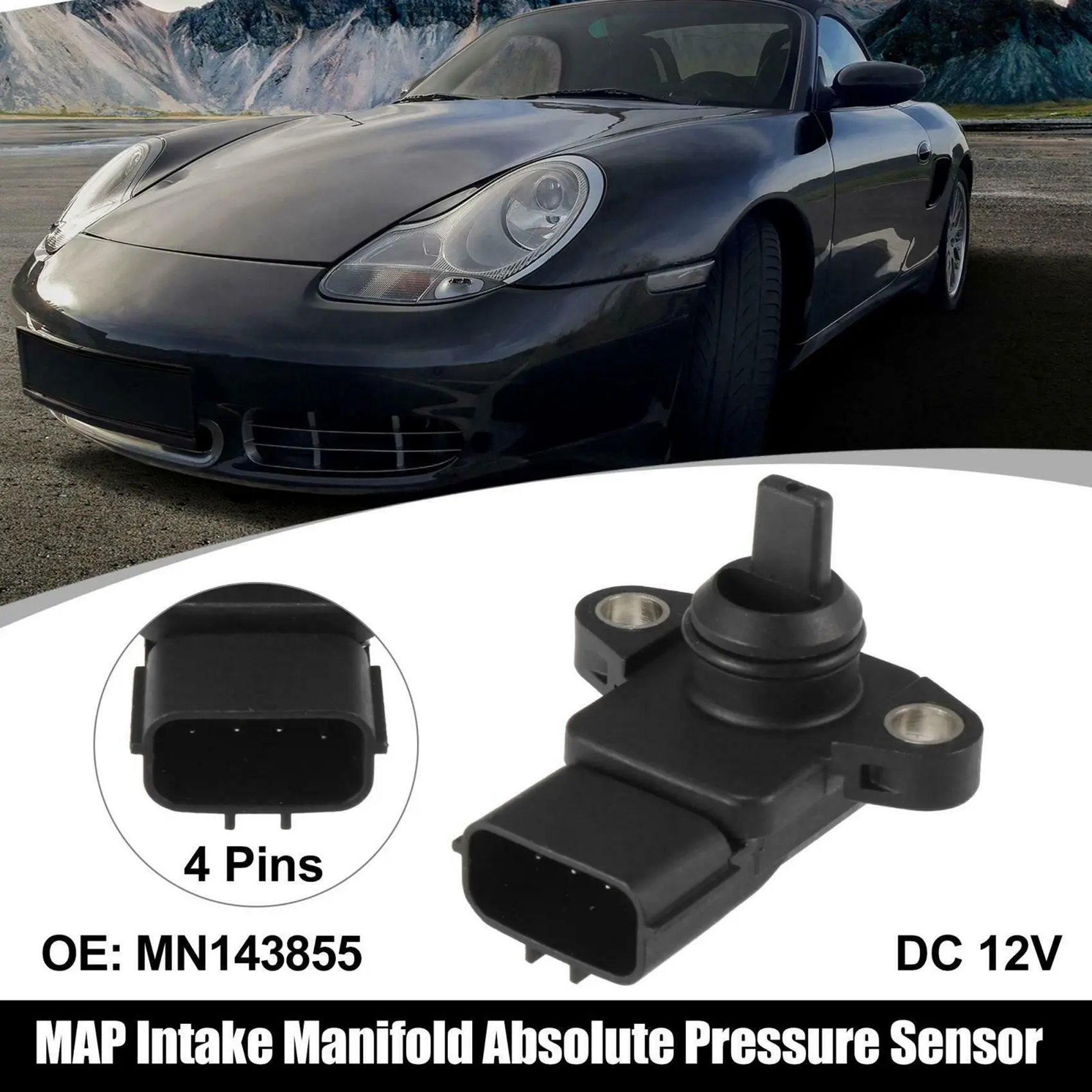 #26J (Black)Intake Pressure Sensor for Lancer 9 Pajeiro Turbina L200 1.6L 1.3L,Automotive Parts & Accessories