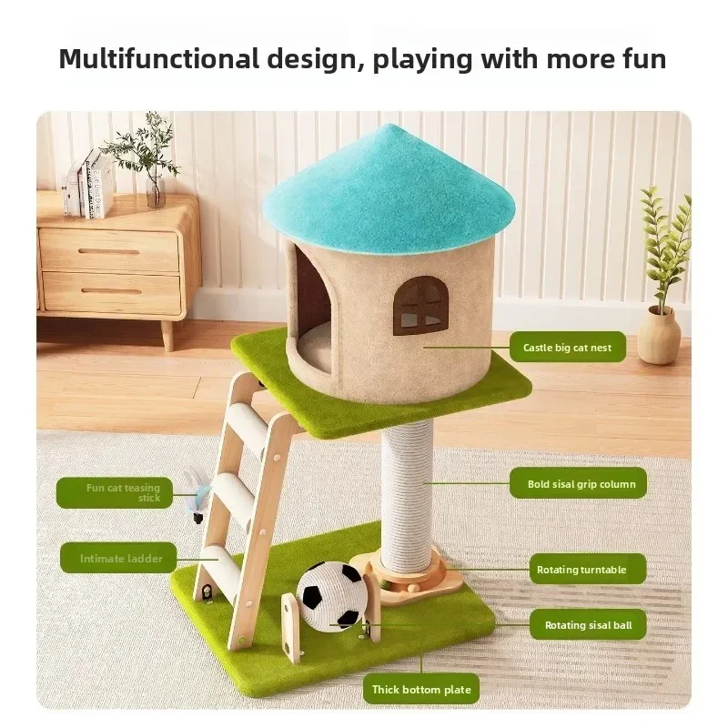 climbing frame household small apartment does not occupy an area, cat climbing frame cat scratching board cat nest integrated