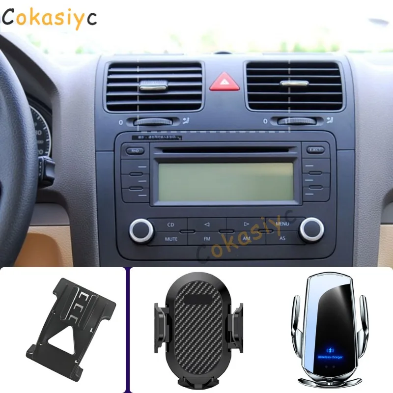 Auto-Handyhalterung für Volkswagen VW JETTA MK5 2006-2011, Handyhalterungen, kabelloses Laden im Auto, spezielle feste Basis, Zubehör