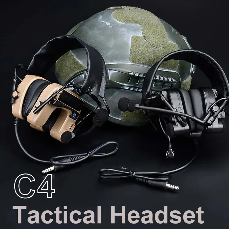 

Tactical WADSN Com IV C4U Headset Headphone Hearing Protection Ken Shooting Headphones Military Noise cancellation communication