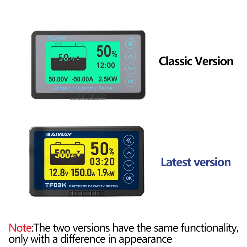 Coulomb Counter Meter Indicador de Capacidade da Bateria Display de Corrente de Tensão Lithium for Chumbo Acid Battery Detector TF03K, 8-120V