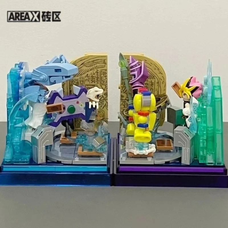 Areax Yu-Gi-Oh! Series Building Blocks Boxes Model Ornaments Seto Kaiba Yugi Muto Small Granule Assembling Toys Collection Gifts