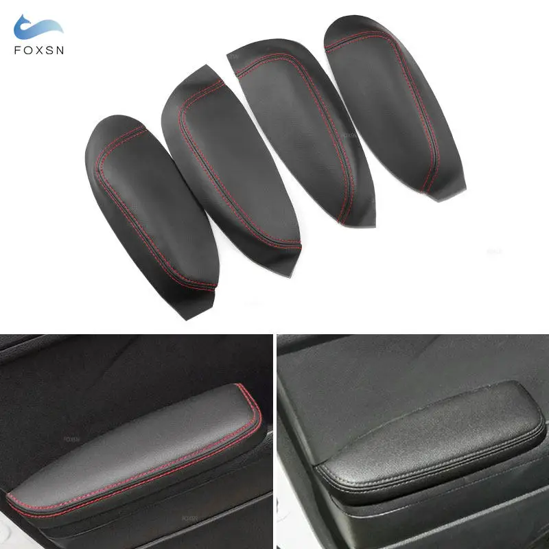 For Kia K3 Car Interior Door Armrest Handle Panel Microfiber Leather Cover Trim Accessories