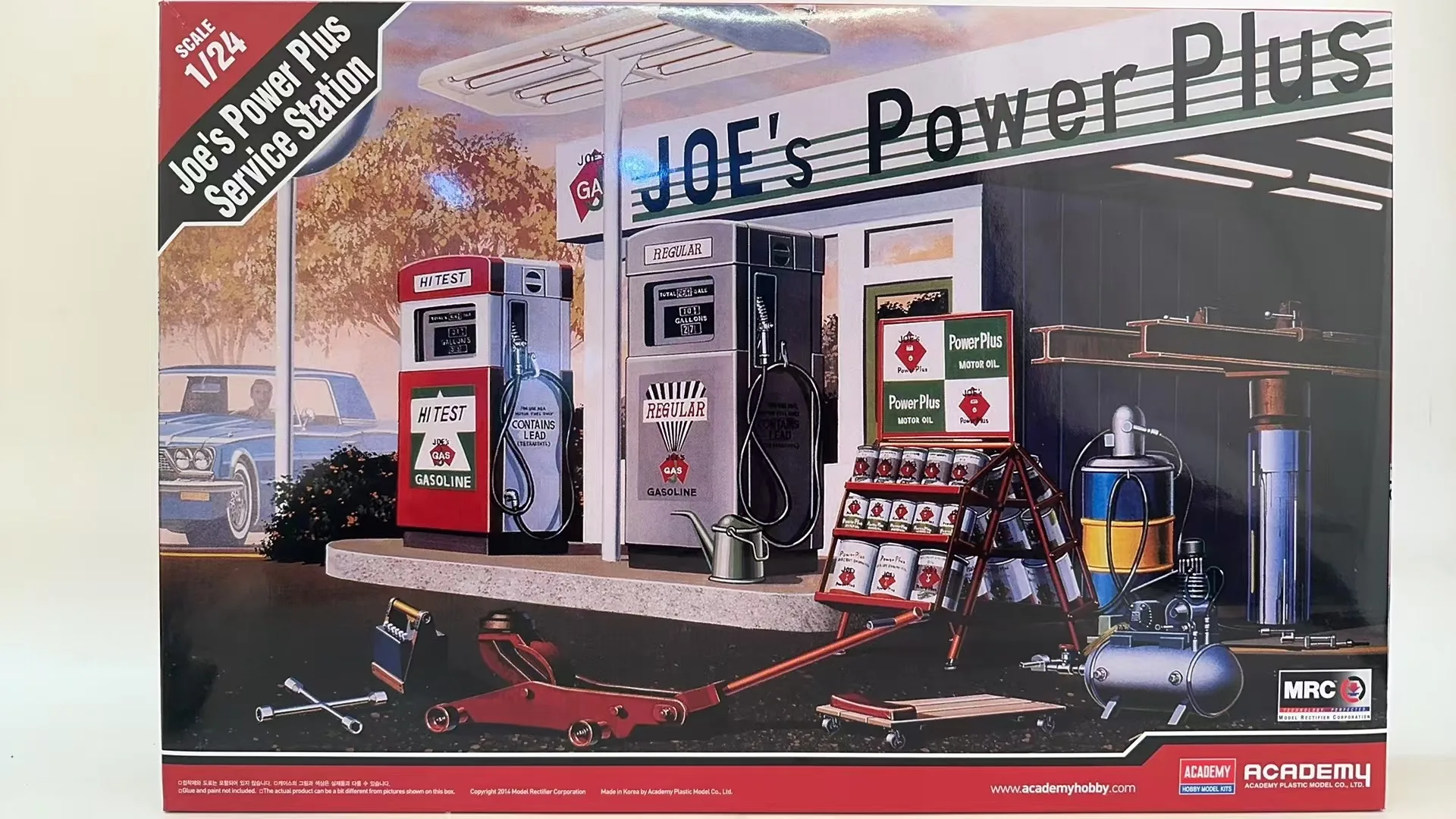 

Academy 15122 1/24 JOE's Power Plus Service Station Gas Oil MRC Hobby Model kit