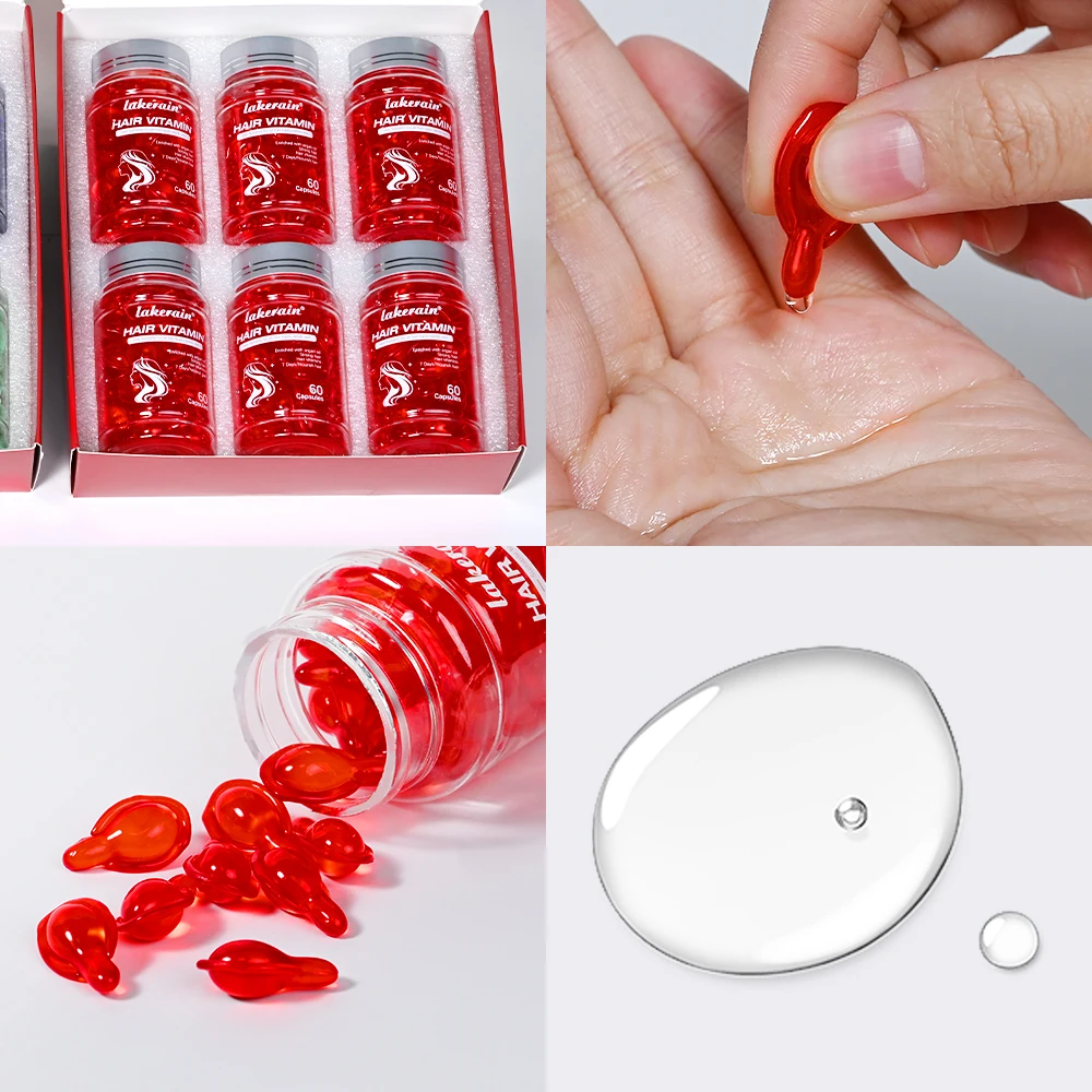 60 كبسولة فيتامينات زيت مصل الشعر زيت الأركان العناية بالشعر مجموعة الترطيب العميق إصلاح جوهر للعناية اليومية بالشعر حريري القابل للتشكيل