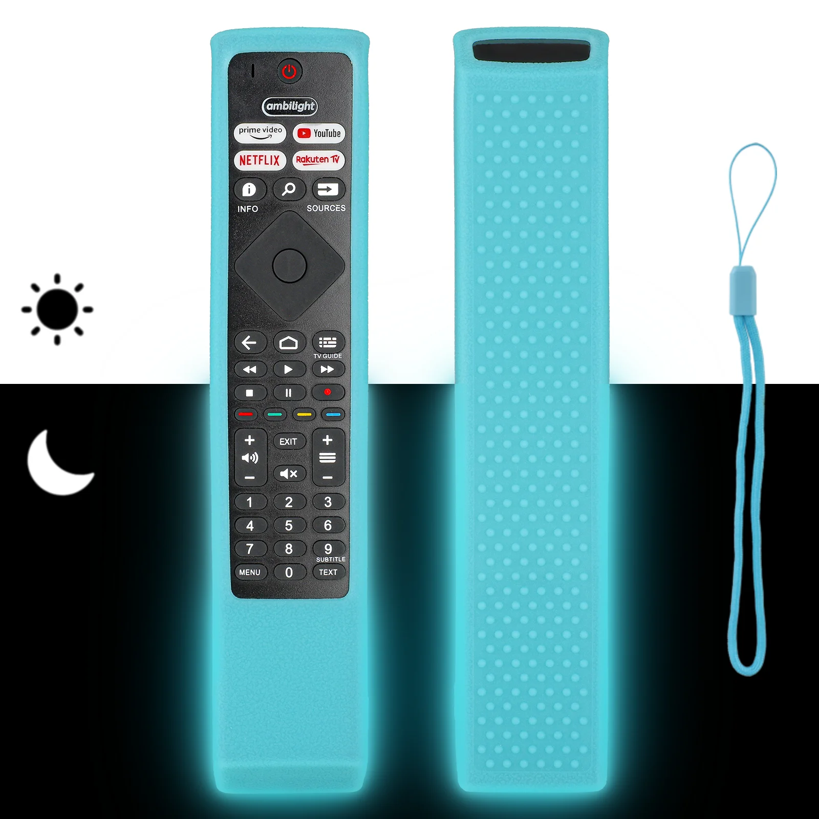 Silicone Remote Control Case For Philips HR45B-GJ01 HR45B-GJ06 BRC0984501 YKF474-B013 398GM10BEPHNR041SY TV Remote Shockproof Pr